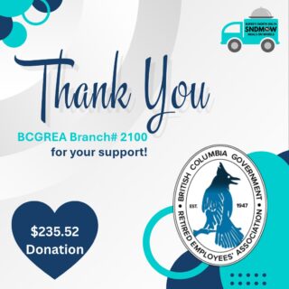 📣Shout out to the #BCGREA for their continued consideration and contribution to our #SponsorASenior fund!🫶We appreciate your willingness to raise funds for us at your meetings! The funds you have raised for us are used for our #MealSubsidy program which allows us to provide desperately needed meals at a reduced cost to those who are struggling with financial insecurities. Without donations like this we could not offer this program💟 A heartfelt thank you to your members!#surreynorthdeltamow #sndmow #surreybc #mealsonwheels #morethanjustameal #mealsforseniors #communityservice #serviceforseniors #likefollowsharecomment #communitysupport