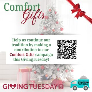 💟#GivingTuesday has arrived! @followers🎁We need your help to keep our tradition going. Many of our clients have no friends or family to celebrate the holidays with - they will get no presents, no family dinner, no visits. Help us spread holiday cheer to our clients during what can be the loneliest holiday of the year🫶You can donate now or start a fundraiser for us! Use the QR code or (Link in Bio) https://www.zeffy.com/en-CA/peer-to-peer/holiday-gifts-of-comfortThank you for supporting our mission and contributing to our campaign🥰 #sndmow #mealsonwheels #ComfortGifts