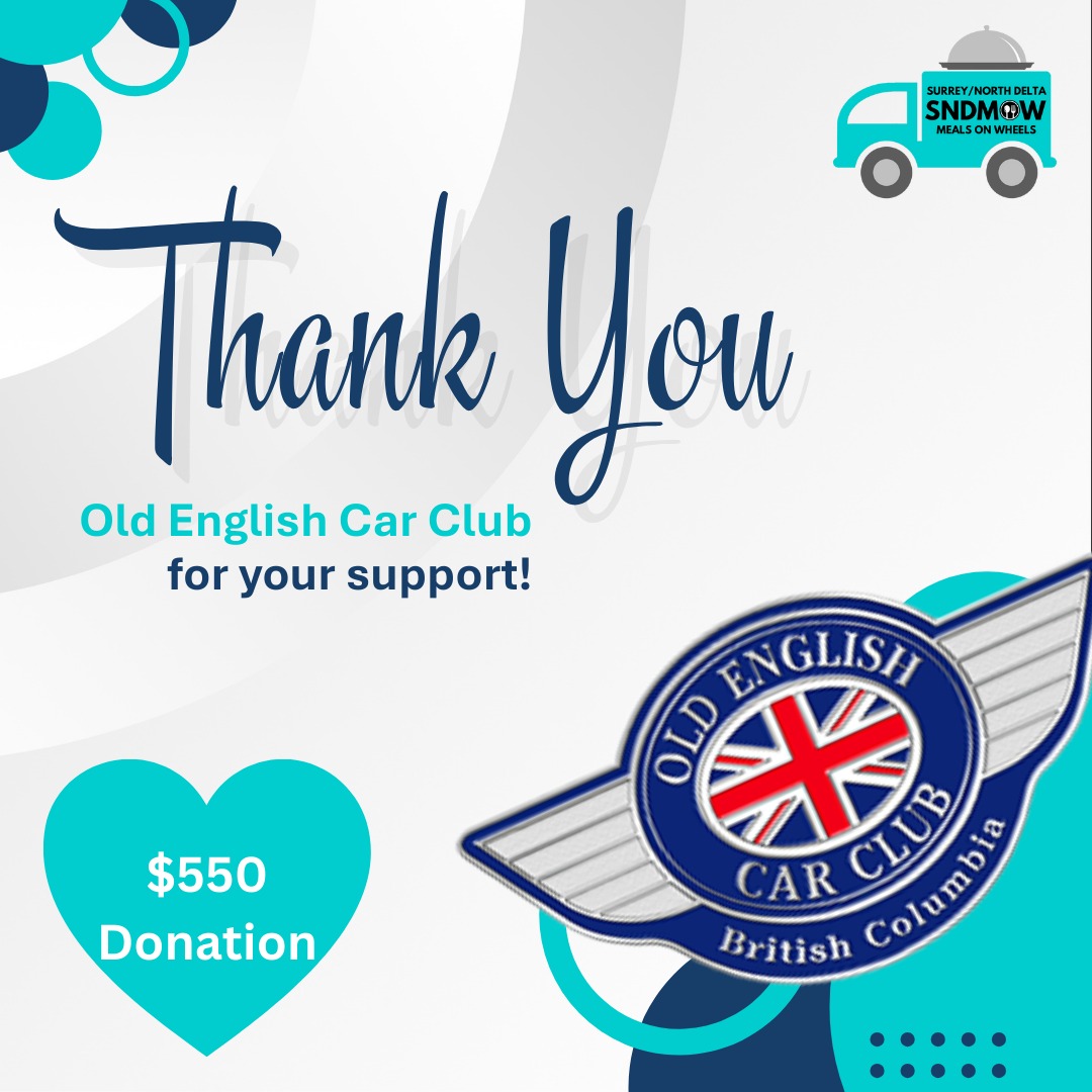 📣Shout out to the @oldenglishcar for their generous and thoughtful donation! We are so grateful for your continued consideration and support🫶The donations we received from your club this year have helped fund our #SponsorASenior program which allows us to offer our meals at a reduced cost for those struggling to put a roof over their heads and food in their bellies!Without community donations, we don't have enough funding to offer our #MealSubsidy program, Sponsor a Senior. A heartfelt thank you to your members💟#surreynorthdeltamow #sndmow #surreybc #mealsonwheels #morethanjustameal #mealsforseniors #communityservice #serviceforseniors #likefollowsharecomment #communitysupport