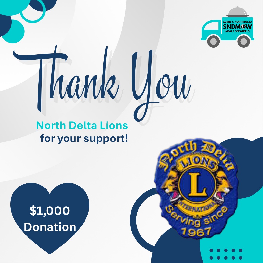 📣Shout out to the #NorthDeltaLionsClub for their generosity and continued support of our service! Your annual donations are very much appreciated and we thank you for your consideration and contributions🫶Without the local Service Club donations, we wouldn't have enough funding to continue operating. These donations help cover the costs of delivery supplies and other general expenses that we would otherwise be unable to afford💟#surreynorthdeltamow #sndmow #surreybc #mealsonwheels #morethanjustameal #mealsforseniors #communityservice #serviceforseniors #likefollowsharecomment #communitysupport