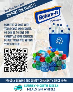 There was some confusion as to how the QR Code works... we have updated the instructions🥰

♻️New way to support our community service! Take your empties to any Return-It Depot and donate directly to our charity🫶 

Scan the QR code provided with your device, you will need to register for an account if you don't already have one. Our charity will become your default anytime you return bottles under your account! Contributions from the community are vital to our operations and are greatly appreciated💟

#surreynorthdeltamow #sndmow #surreybc #mealsonwheels #morethanjustameal #mealsforseniors #communityservice #serviceforseniors #likefollowsharecomment