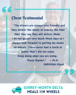 ✅Our Client Satisfaction Surveys went out this month. Every client that fills one out and sends it back to the office is being entered into a draw to win a WEEK OF FREE MEALS! The response has been overwhelming, compared to previous surveys.The staff are enjoying reading the comments, requests and concerns. Thank you to our client H.M. for sharing your experience with us so we can share it with others🫶 https://sndmow.com/🍽️Next week is the last week we will be serving meals from our winter menu. Last chance to enjoy our shepherds pie!#surreynorthdeltamow #sndmow #surreybc #mealsonwheels #morethanjustameal #mealsforseniors #communityservice #serviceforseniors #likefollowsharecomment