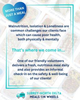 💟Over 120 people – seniors, people with disabilities, homebound and health-compromised individuals, and people recuperating from surgeries – rely on us to deliver fresh meals each weekday.The short visit provided by our volunteers is just as important as the nutritious meal, since our volunteers may be the only people our clients see all day.✅Learn more, register for our service, apply to volunteer or donate to our charity: https://sndmow.com/