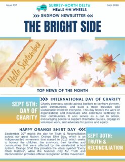 ☀️The September issue of the #TheBrightSide has arrived!☄️Highlights this month include our 56 year anniversary, #OrangeShirtDay, #WoldAlzheimersAwarenessMonth, and our Holiday #GiftsofComfort Campaign.Also, The Bright Side is celebrating it's 3rd year of circulation this month🥳View, download or subscribe to our monthly newsletter on our website: https://sndmow.com/our-community/newsletter/