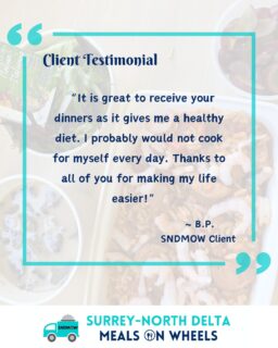 💟Making seniors lives easier and providing them with a healthy diet is exactly why we do what we do. We are happy to hear that our service is fullfilling our mission. Thanks B.P. (abbreviated for privacy) for sharing with us🫶Here is our menu for next week. Only 2 more WEEK 3's until our Winter Menu comes out. Enjoy these meals while you can because they may not make the cut for our new menu! https://sndmow.com/#surreynorthdeltamow #sndmow #surreybc #mealsonwheels #morethanjustameal #mealsforseniors #communityservice #serviceforseniors