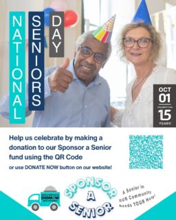 🎉It's #NationalSeniorsDay! A time to celebrate the seniors in your life and all they contribute to your family and our communities!💟Help us celebrate Seniors Day by making a donation to our #SponsorASenior fund (our #MealSubsidyProgram) - help someone that is in desperate need of our meals but unable to afford them due to low-incomes and financial insecurities🫶Use the QR Code provided or the DONATE TODAY button on our website: https://sndmow.com/Find out more about our program here: https://sndmow.com/giving-opportunities/sponsor-a-senior/#surreynorthdeltamow #sndmow #surreybc #mealsonwheels #morethanjustameal #mealsforseniors #communityservice #serviceforseniors #LikeFollowShare